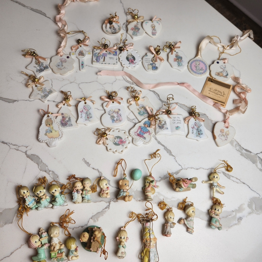 Capture the Magic of Yesteryear W/41 Adorable Vintage Precious Moments Ornaments